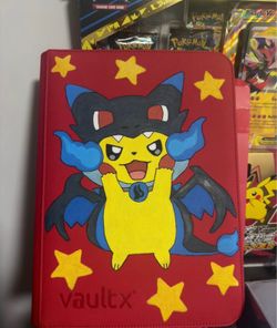 Custom Pokemon Binder - Poncho Pikachu 9 pocket Vault X