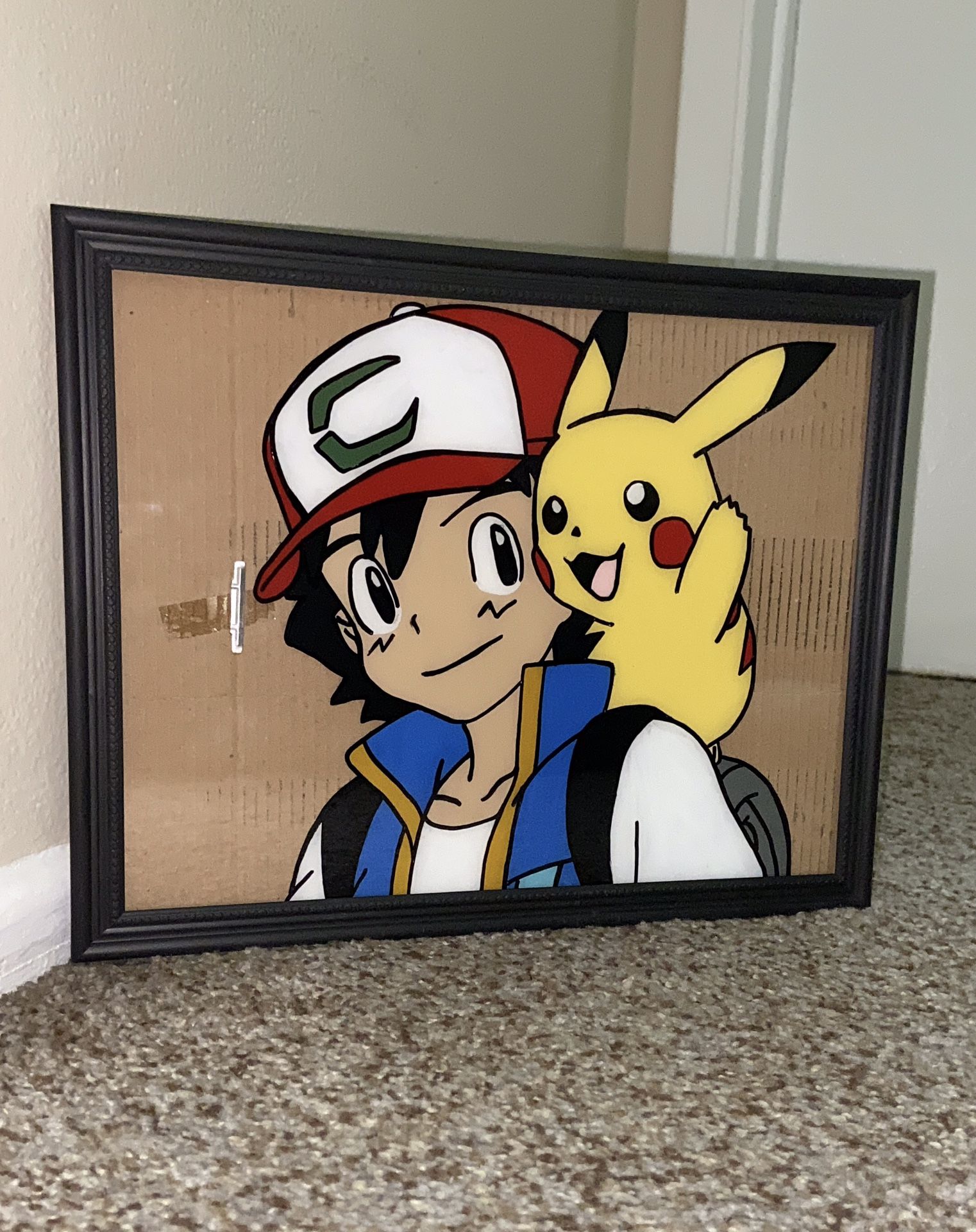Glass Anime Painting Pokémon Custom Portraits Of Friends, Family, & Pets LOCATED IN COVINA