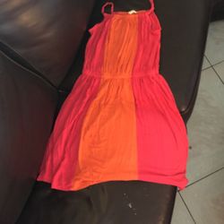 Super cute girls crazy eight pink and orange sundress size large 10 to 12 excellent condition
