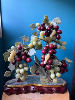 Large Vintage Grape Glass Tree