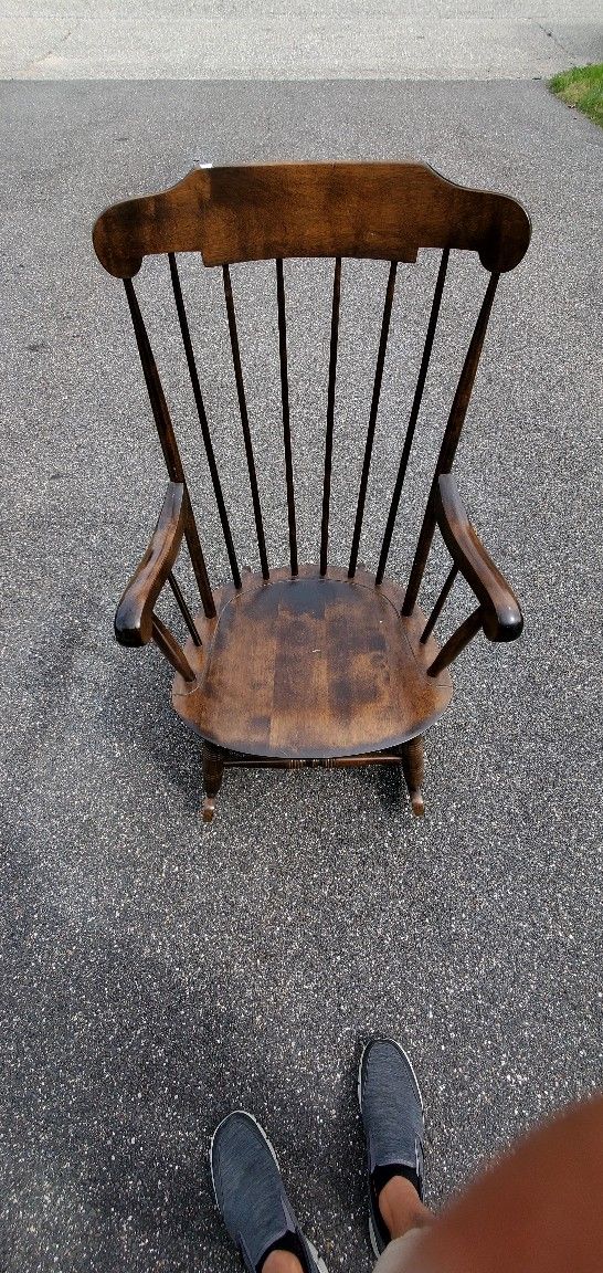 Dark Wood Rocking Chair