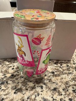 Grinch Glass Can