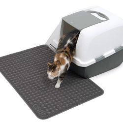 Brand New Catit Cat Litter Mat, Rectangle, Large, Grey 37.49 Quarts 23.62 x 35.43 x 0.16 inches