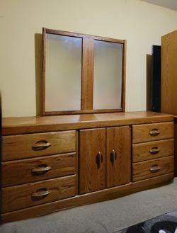 Wood Dresser with mirror