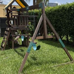 Wood Swing Playset