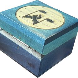 Modern Style Multicolored blue wooden music box cute and perfect for jewelry Ring or knick knacks