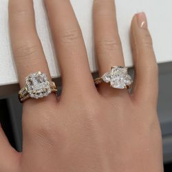 7.17Ctw VS2/F 14KT Lab Diamond IGI Certified Engagement Ring 