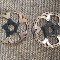 Shimano Ice-tech  XT MTB Brake Rotors With Titanium Bolts Used 