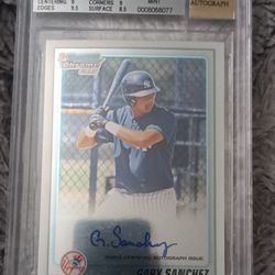 Gary Sanchez Autographed 1st Brownman Chrome Card