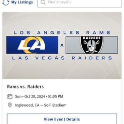 Raiders @ Rams 10/20 @ 1pm