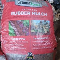 3 Bags Cedar Red Rubber Mulch 35 Pounds Each 1.25 Sf Each