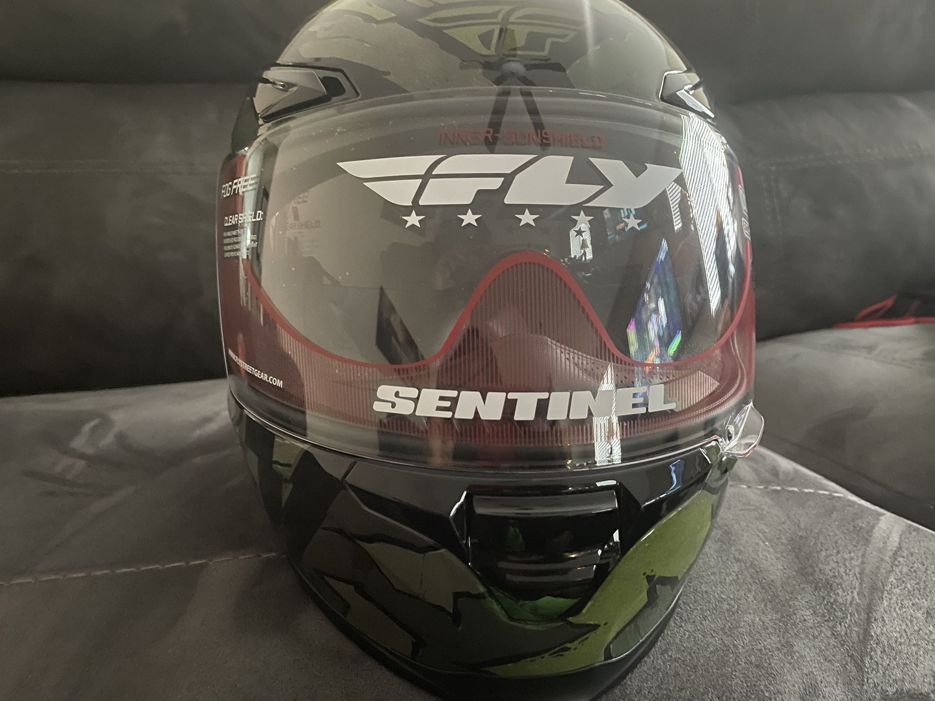 SENTINEL AMBUSH HELMET CAMO/GREEN/GREY LG