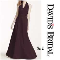 Final Sale NWT Women’s Davids Bridal empire waist halter Dress