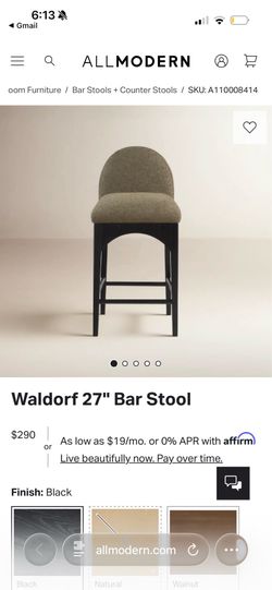 Waldorf 27" Bar Stool - All Modern