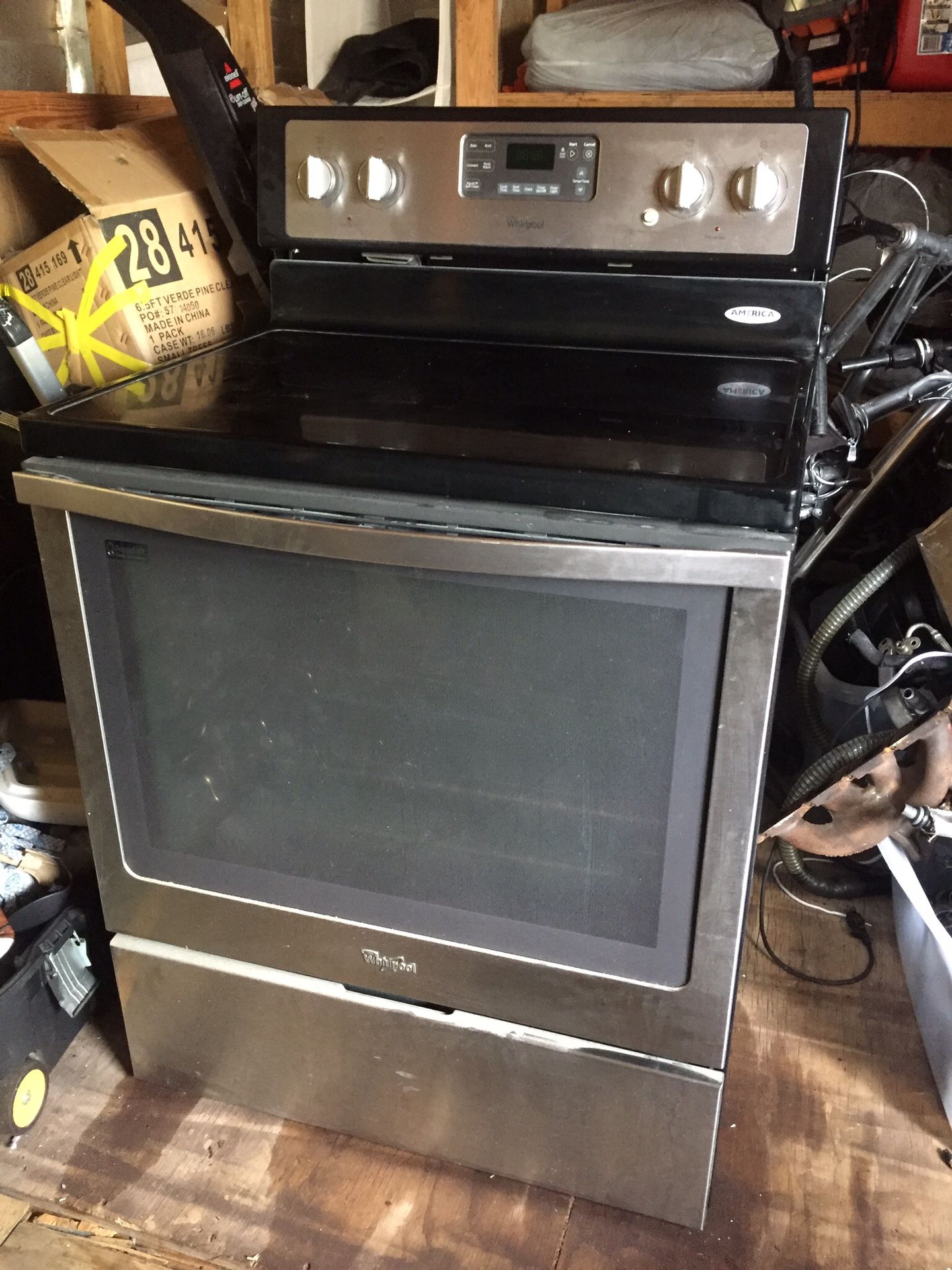 Whirlpool stainless steel oven stove