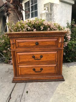 Wood nightstand