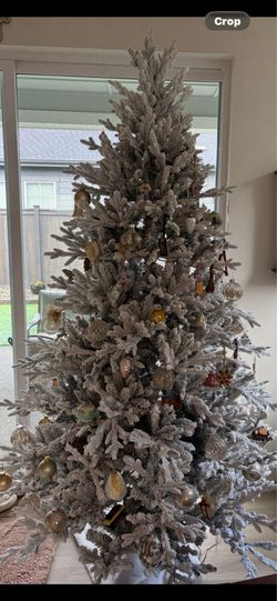 Christmas tree  - artificial pre-lit snow flocked