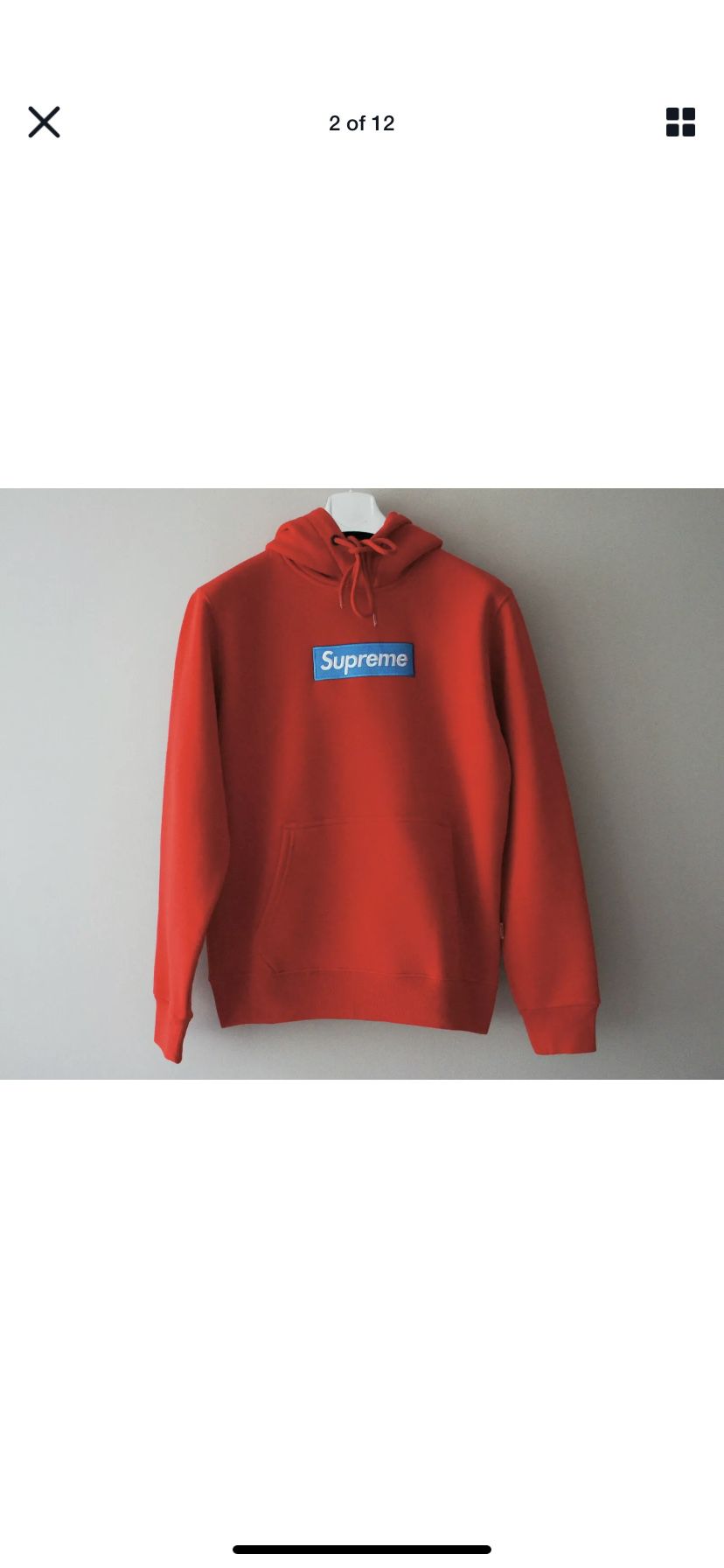supreme Grip hoodie italfigo authentic Blue Box Logo Red Hoodie 