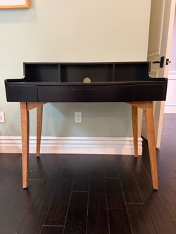 World Market Black Writing Desk and Chair