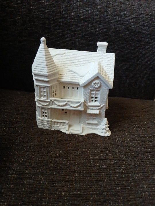 Plaster Christmas House/Home For Painting