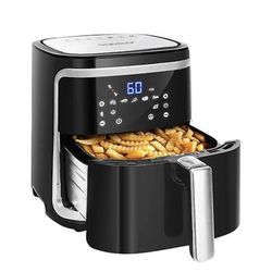 7.4 QT Air Fryer(Recipes), 9 in 1 Aigostar Air Fryer Oilless Oven with 8 Presets(new)