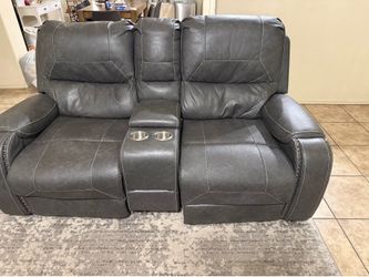 Grey Reclining Sofa Set
