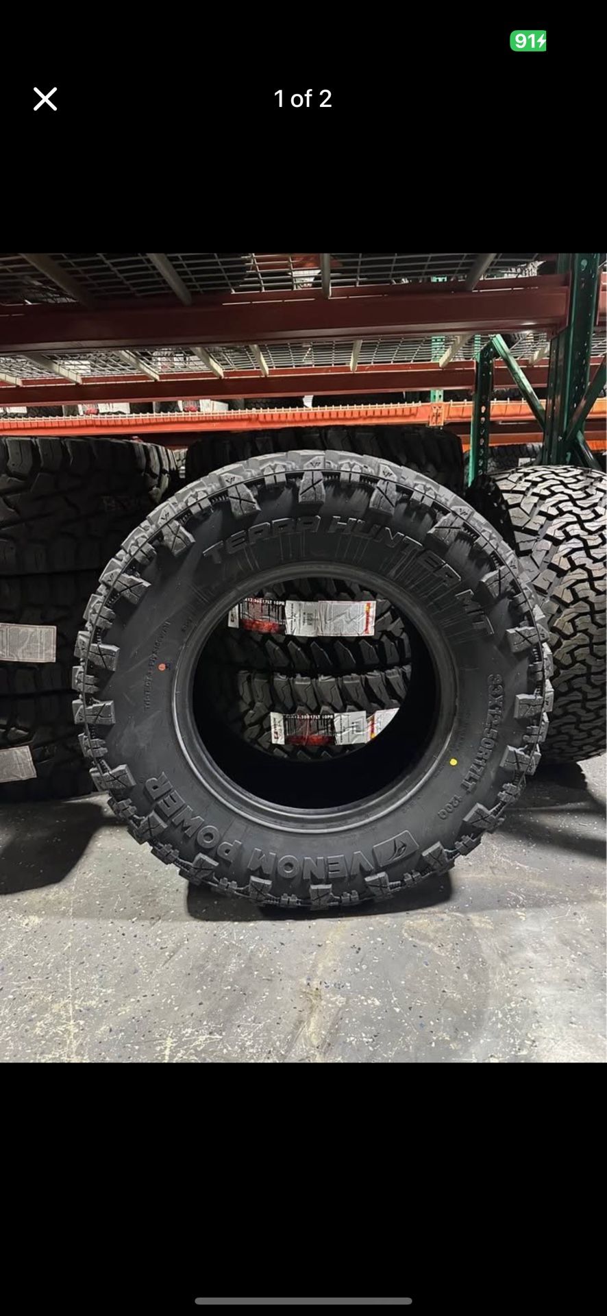 33x12.50R17LT Venom Terra Hunter M/T 10ply Tires