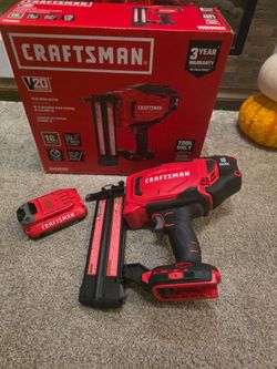 Like New CRAFTSMAN V20 Cordless Brad Nailer 18GA - Tested Only