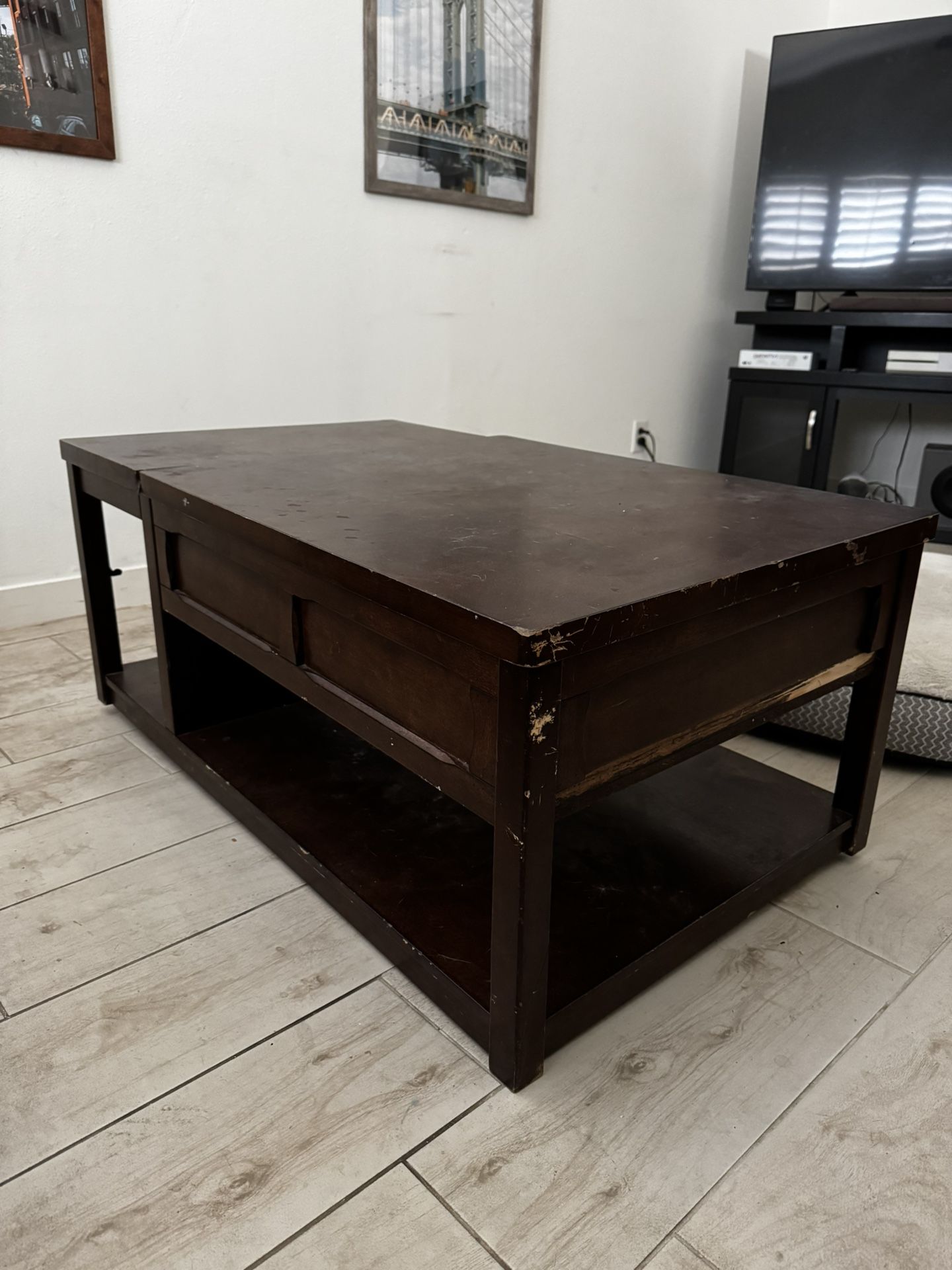 Storage Space Coffee Table