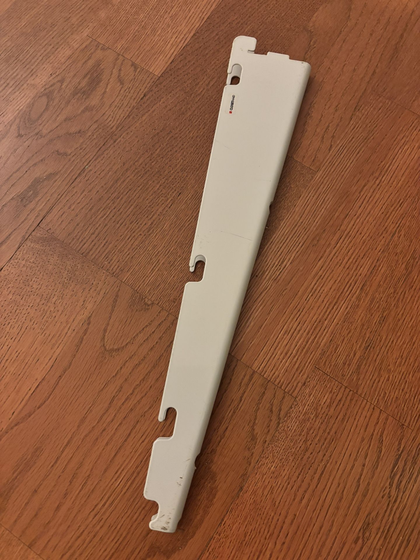 ShelfTrack 12.5 in. L White Steel Adjustable Shelving Track Bracket