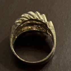 925 Ribbed Dome Ring 