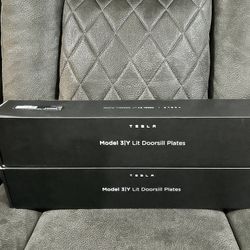 (2) Brand New Tesla Model 3/Y Illuminated Door Sill Plates – Unopened