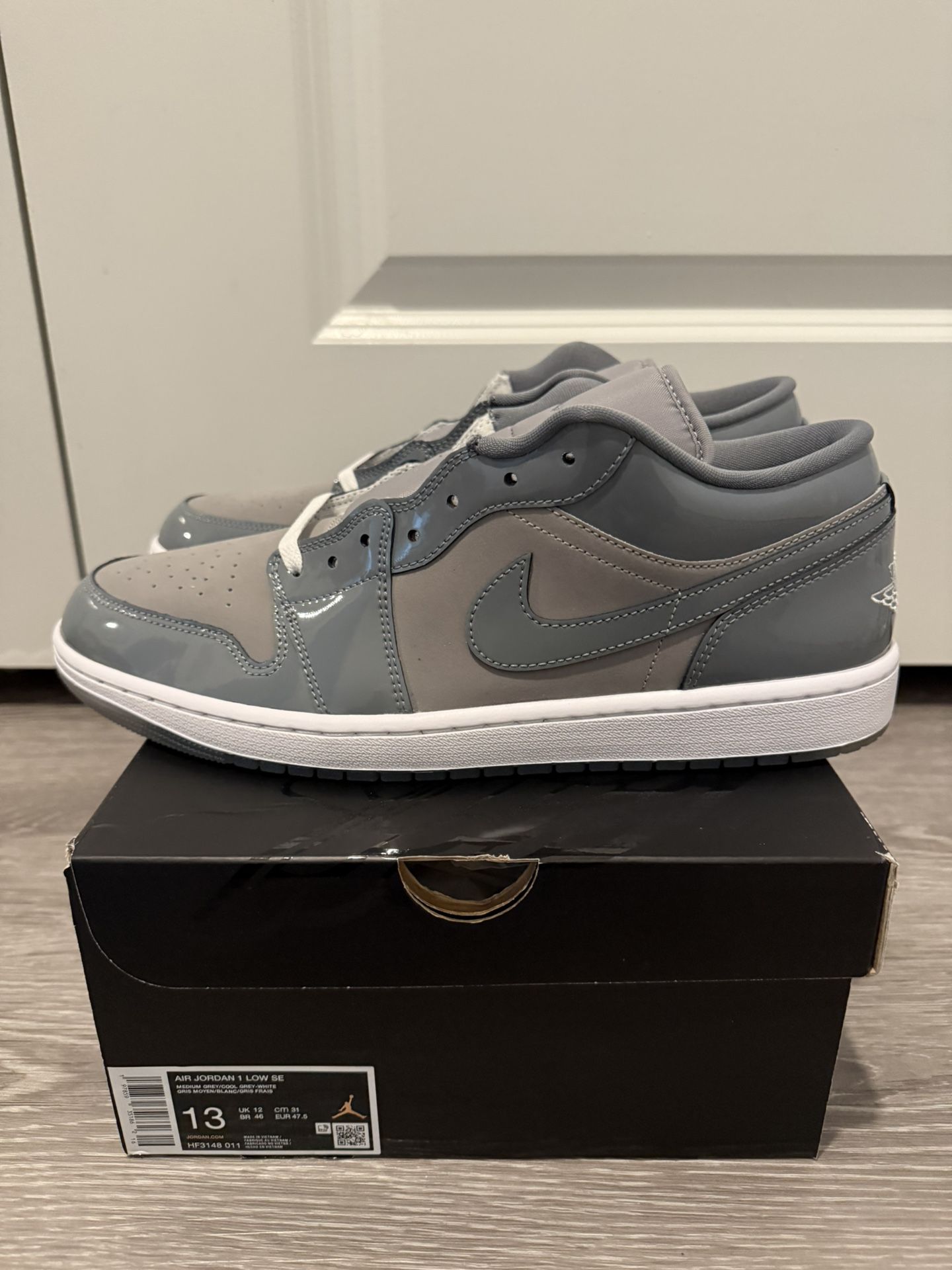 Jordan 1 Low “Medium Grey Cool Grey White” Men’s Size 13 HF3148-011