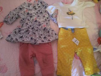 Baby gap outfits. Excellent condition. Worn once. The polka dot pants are brand new with tags. Excellent condition from very clean home. Both for $18