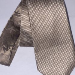 Michael Kors Gold Silk Tie 