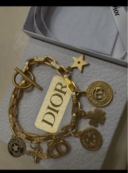 Christian Dior Gold-Tone Charm Bracelet