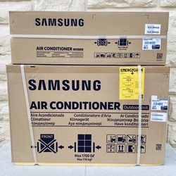 New Samsung Air Conditioner 7K Cooling/7500 Heating BTU Heat Pump Wind-Free 2.0e, Single Zone Wall Mount Indoor Air Handler, RNS07CMB & 12K BTU Coolin