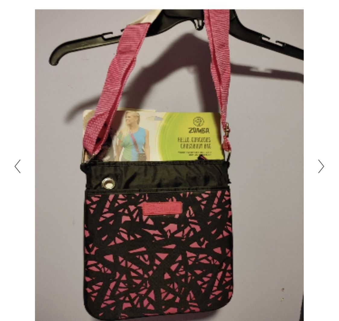 Zumba Crossbody Bag Hot Pink Black