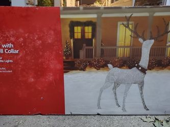 8ft 6in Brand New In Box Led Deer With Jingle Bell Collar