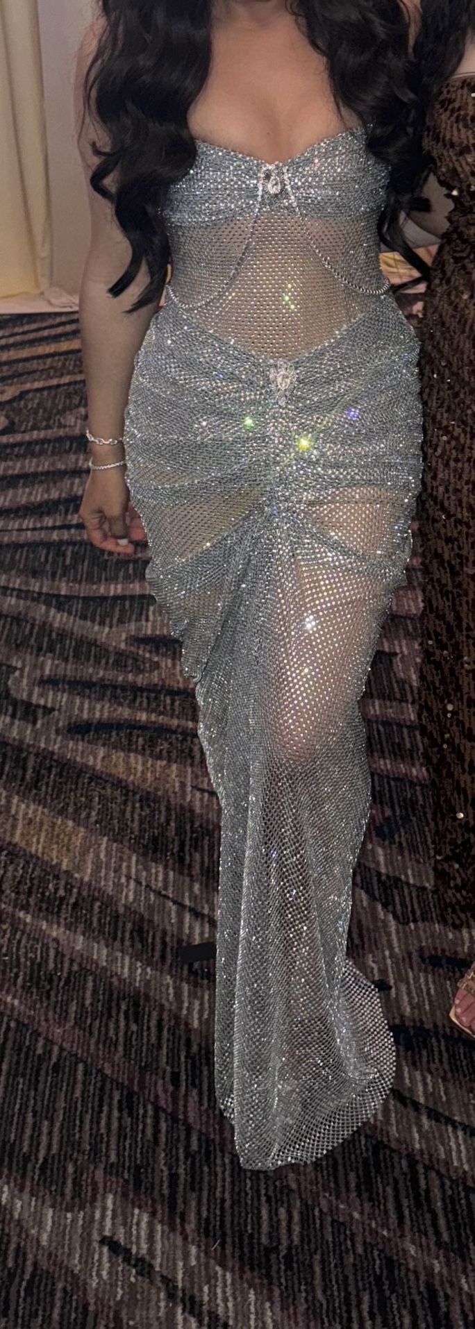 Silver Embellished Gown