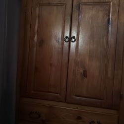 wooden closet