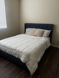 Queen Bed Frame & Mattress