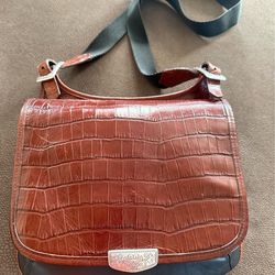 Brighton Croc Embossed Crossbody Organizer Bag