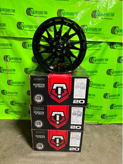 Brand New TIS 547B 20x10 Gloss Black Wheels 6x135/6x139.7 (Set of 4)