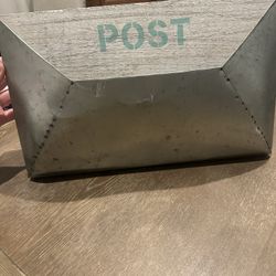 Rustic Wall Mail Organizer – Wood & Metal