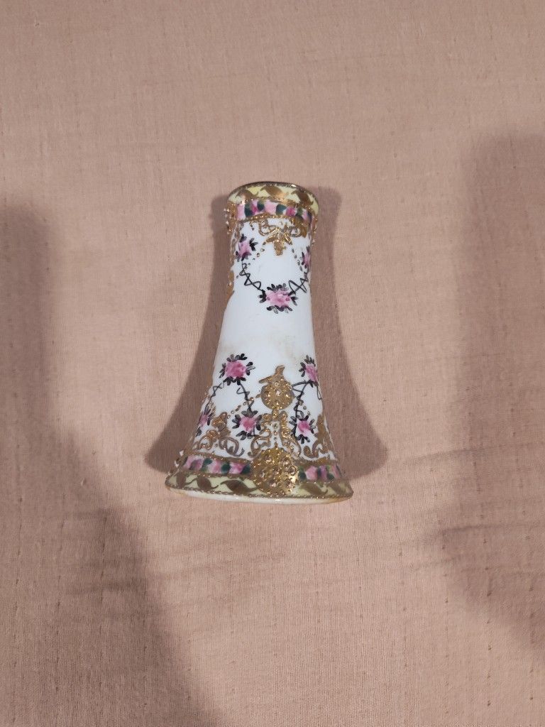 Antique Nippon Moriage Porcelain Hat Pin Holder
