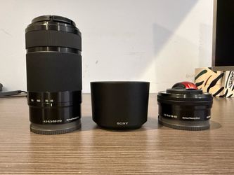 Sony lenses 55-210 f4.5-6.3 and Sony pz 16-50 f3.5-5.6
