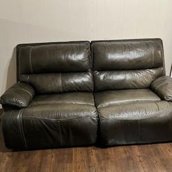 Two Italian Leather Couches And Two Italian Leather Chairs