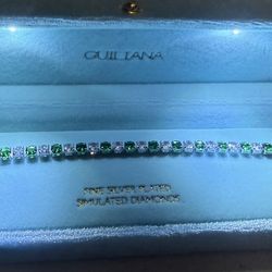 Giuliana Silver Plated Bracelet Simulated diamonds, elegant design. Brand new with box