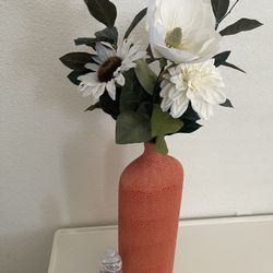Big Faux Flowers In Vase